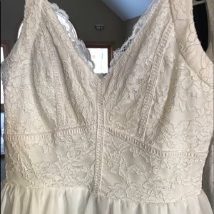 Gorgeous White Lace Princess Cut Dress